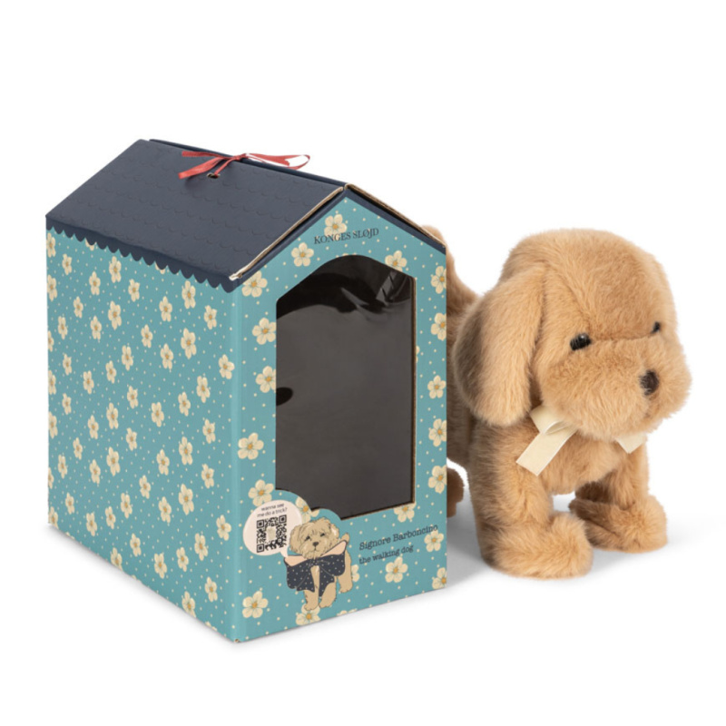 KONGES SLOJD Plyšový pejsek WALKING - BROWN