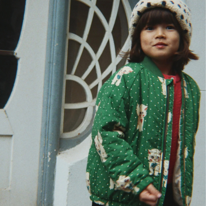KONGES SLOJD Bomber JUNO - DOT MIAO VERDE Velikost: 5y