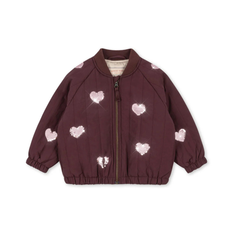 KONGES SLOJD Bomber JUNO SEQUIN - DECADENT CHOCOLATE Velikost: 4y