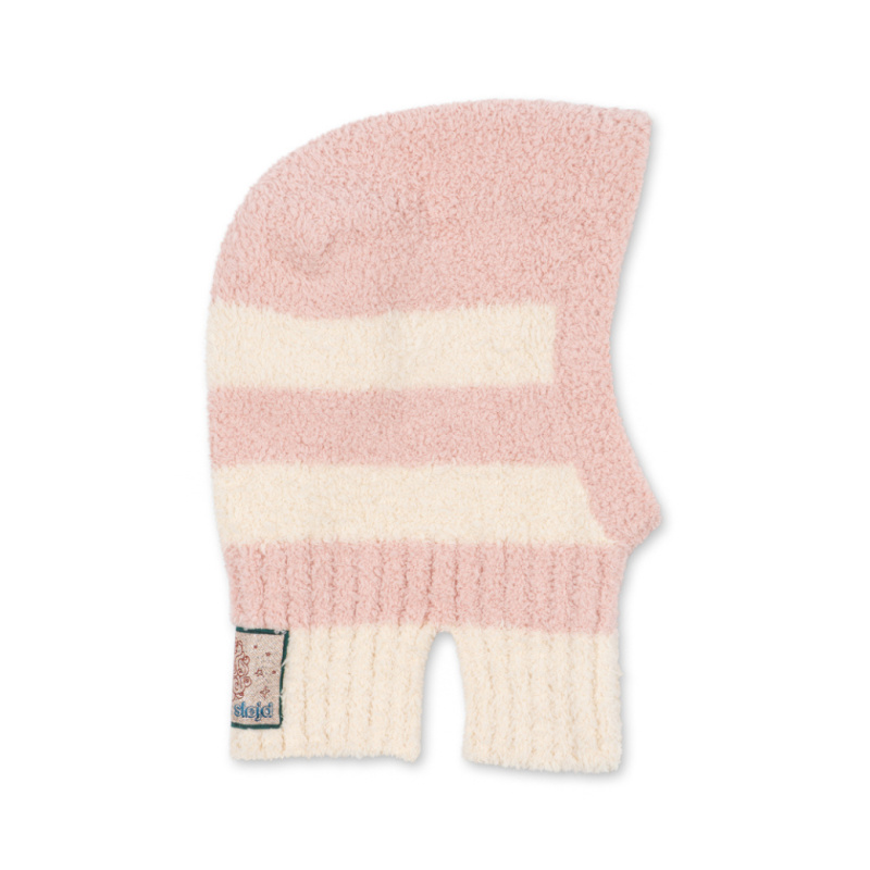 KONGES SLOJD Kukla SOFTY BALACLAVA - ROSY STRIPE Velikost: 2-4y