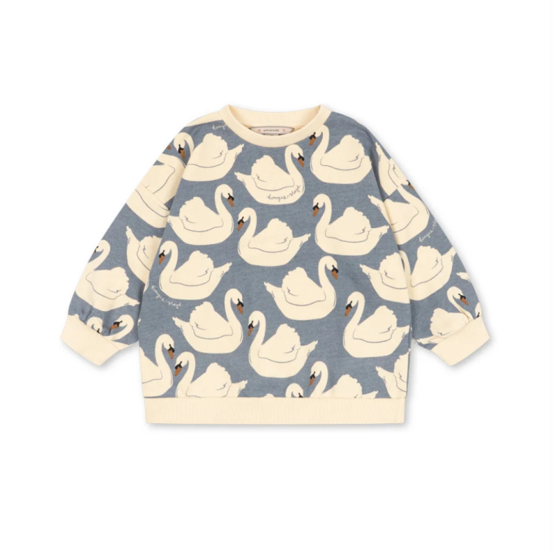 KONGES SLOJD Mikina LOUPY SWEAT - SWAN Velikost: 4y