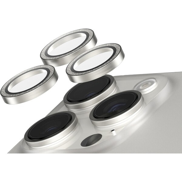 PanzerGlass® SAFE Camera Apple iPhone 16 Pro/15 Pro/16 Pro Max/15 Pro Max třpytivě stříbrné HoOps™