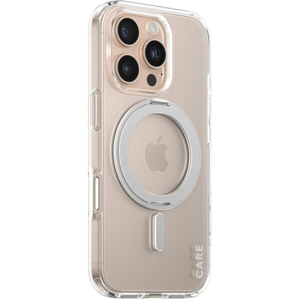 PanzerGlass® CARE kryt Apple iPhone 16 Pro MagSafe KickStand čirý/šedý