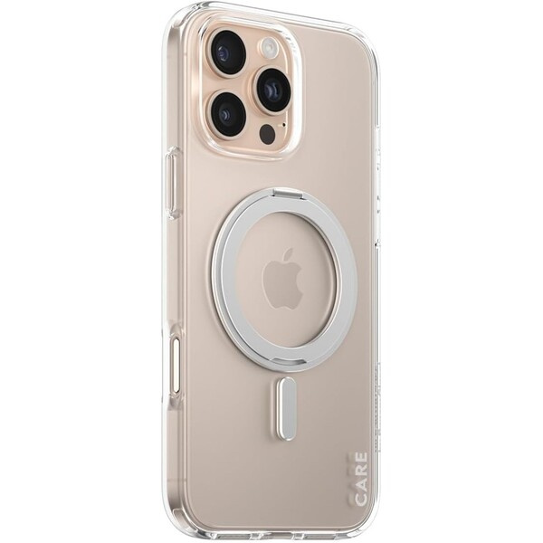 PanzerGlass® CARE kryt Apple iPhone 16 Pro Max MagSafe KickStand čirý/šedý