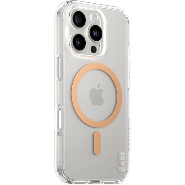 PanzerGlass® CARE kryt Apple iPhone 16 Pro MagSafe Urban Combat čirý/broskvový