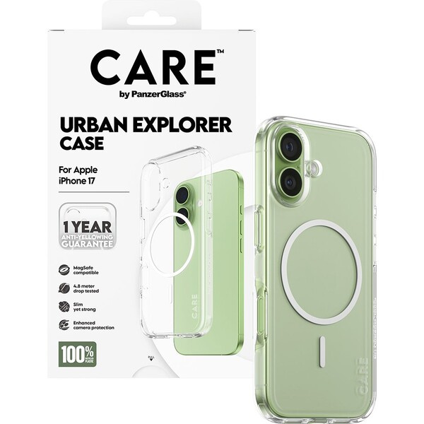 PanzerGlass® CARE Urban kryt s MagSafe Apple iPhone 17 čirý/bílý
