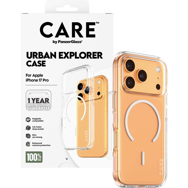 PanzerGlass® CARE Urban kryt s MagSafe Apple iPhone 17 Pro čirý/bílý