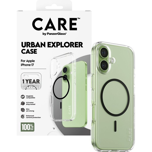 PanzerGlass® CARE Urban kryt s MagSafe Apple iPhone 17 čirý/černý