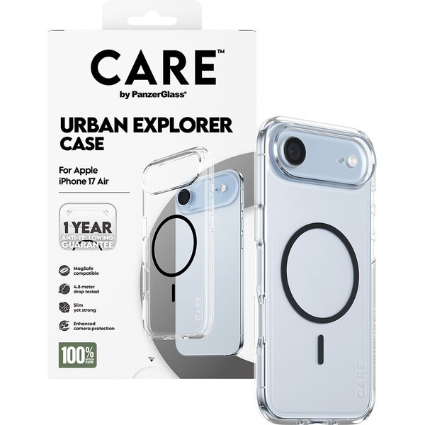 PanzerGlass® CARE Urban kryt s MagSafe Apple iPhone 17 Air čirý/černý