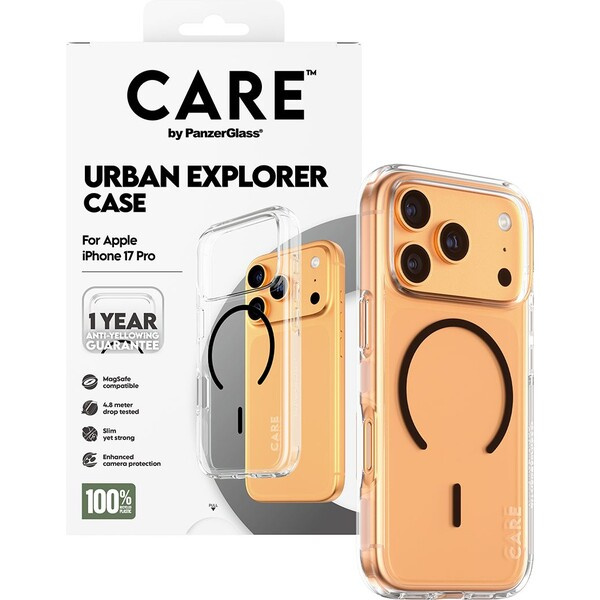 PanzerGlass® CARE Urban kryt s MagSafe Apple iPhone 17 Pro čirý/černý