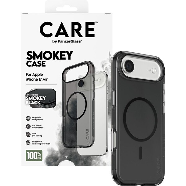PanzerGlass® CARE Smokey kryt s MagSafe Apple iPhone 17 Air kouřový/černý