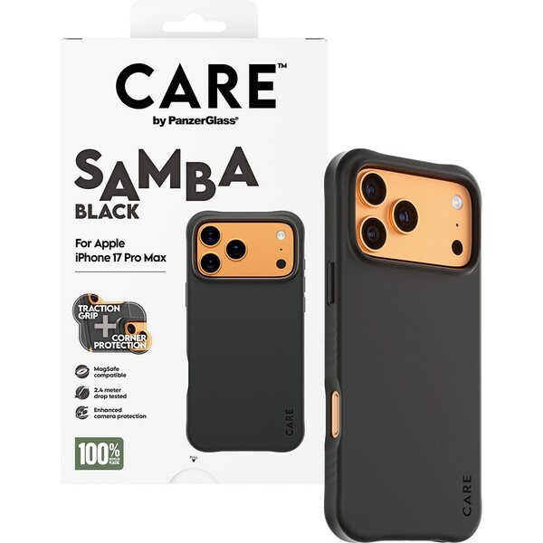 PanzerGlass® CARE Samba kryt s MagSafe Apple iPhone 17 Pro Max Black