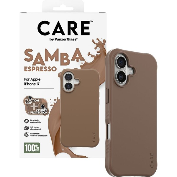PanzerGlass® CARE Samba kryt s MagSafe Apple iPhone 17 Espresso