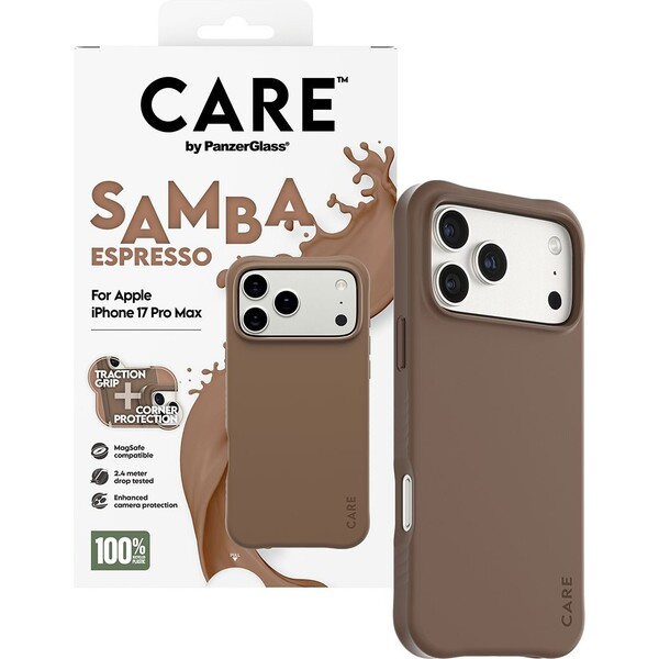 PanzerGlass® CARE Samba kryt s MagSafe Apple iPhone 17 Pro Max Espresso