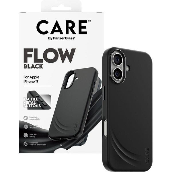 PanzerGlass® CARE Flow kryt s MagSafe Apple iPhone 17 černý