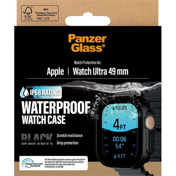 PanzerGlass Waterproof kryt s ochranným sklem Apple Watch Ultra černý