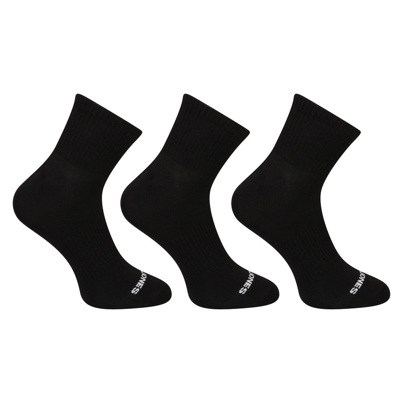 3PACK ponožky Jack and Jones kotníkové černé (12280171-black) uni