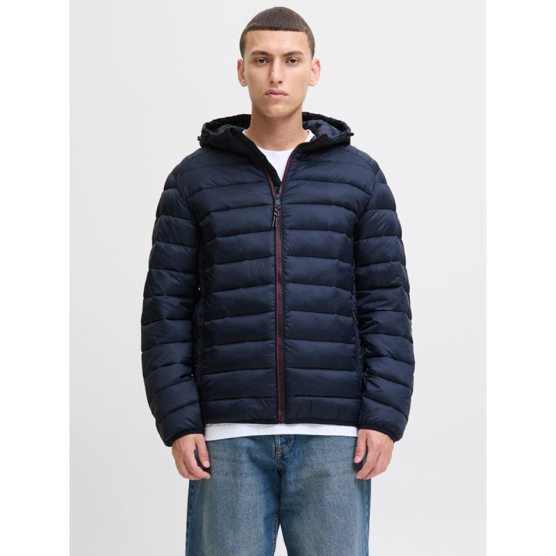 Jack&Jones pánská péřová bunda JJEBRADLEY LIGHT PUFFER HOOD NOOS 12280970 SKY CAPTAIN m