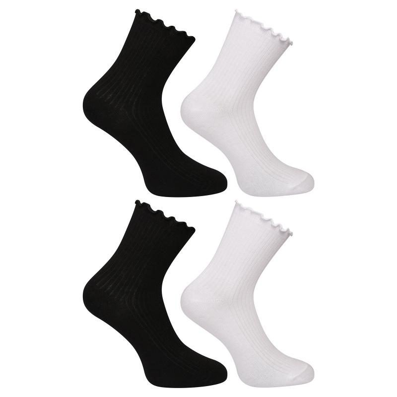 4PACK ponožky PIECES vysoké vícebarevné (17161341-black) uni