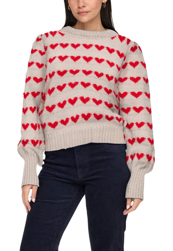 Jacqueline De Yong svetr srdíčkový vzor