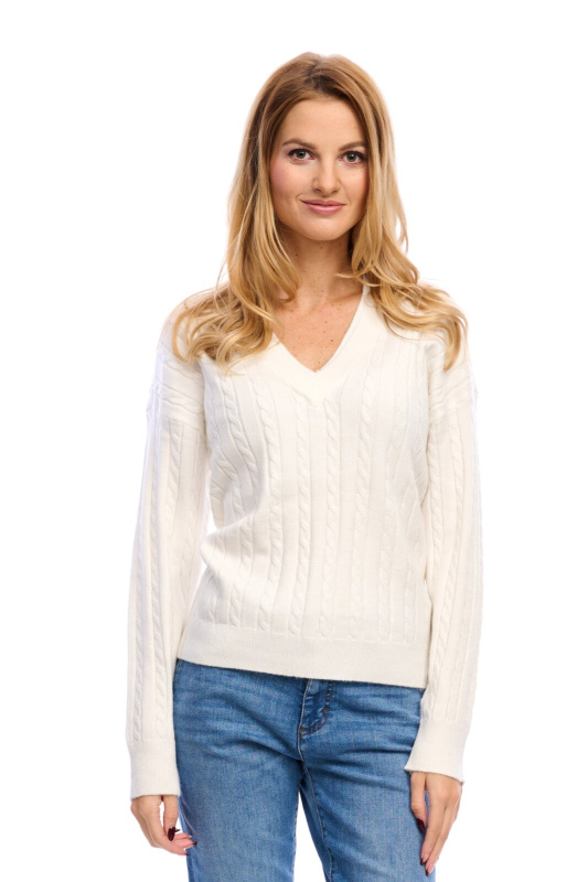 Dámský svetr FRANSA bílý - XS