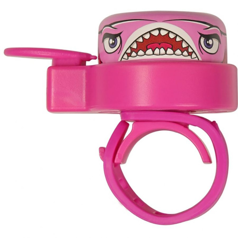 Crazy Safety Shark, cyklistický zvonek, růžový