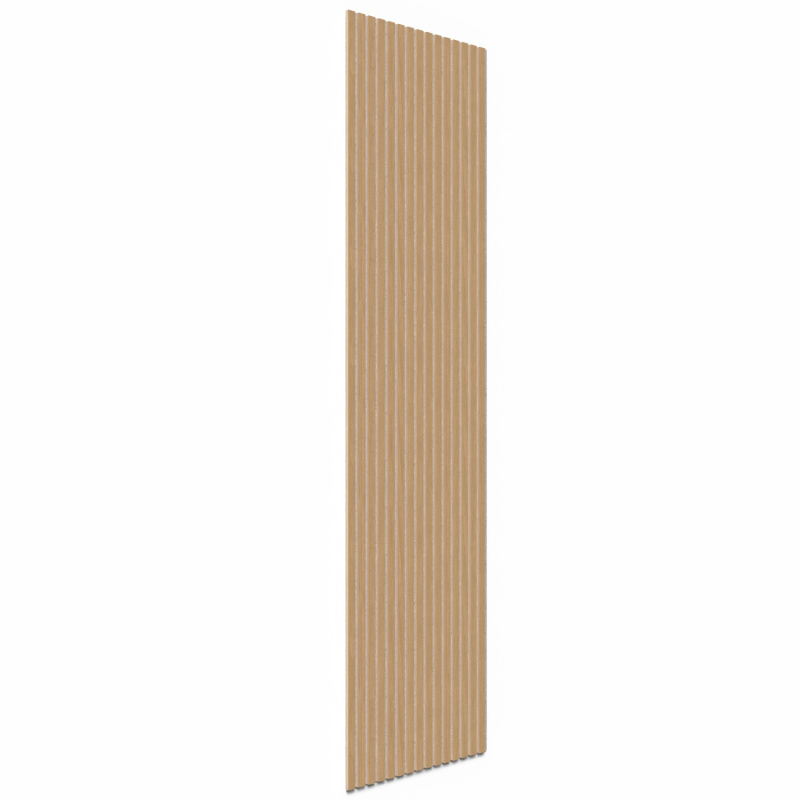 Denpanels Akustický panel WOOD Dub přírodní MDF šedá plsť 240 x 60 x 2 cm