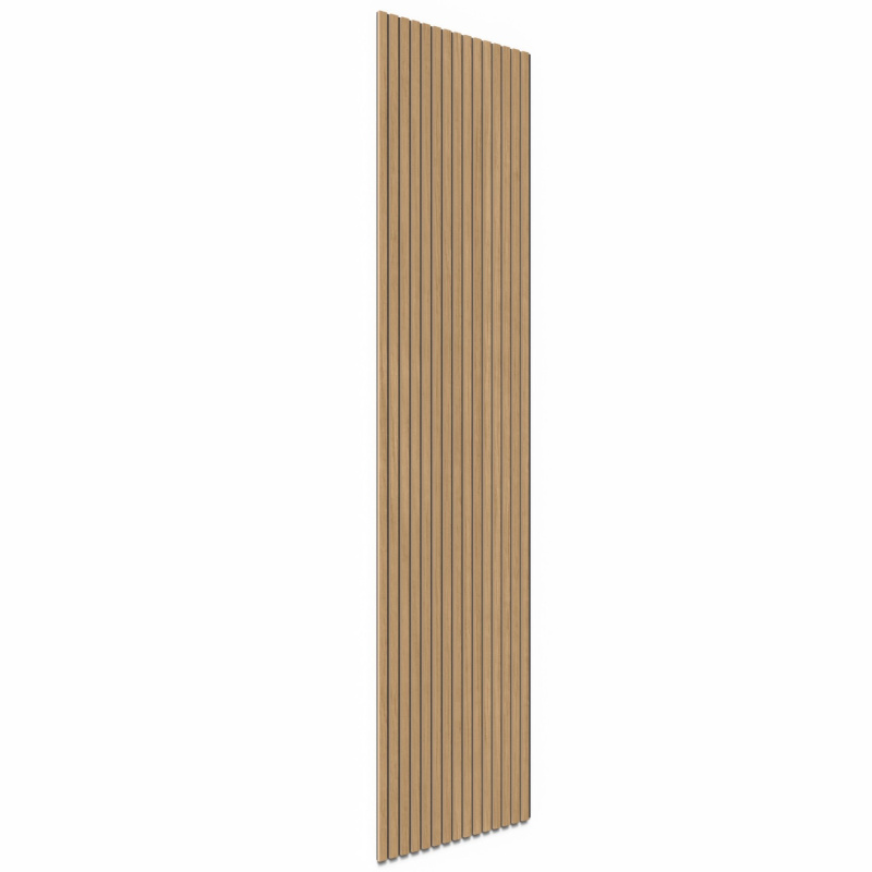 Denpanels Akustický panel WOOD Dub přírodní MDF černá plsť 240 x 60 x 2 cm
