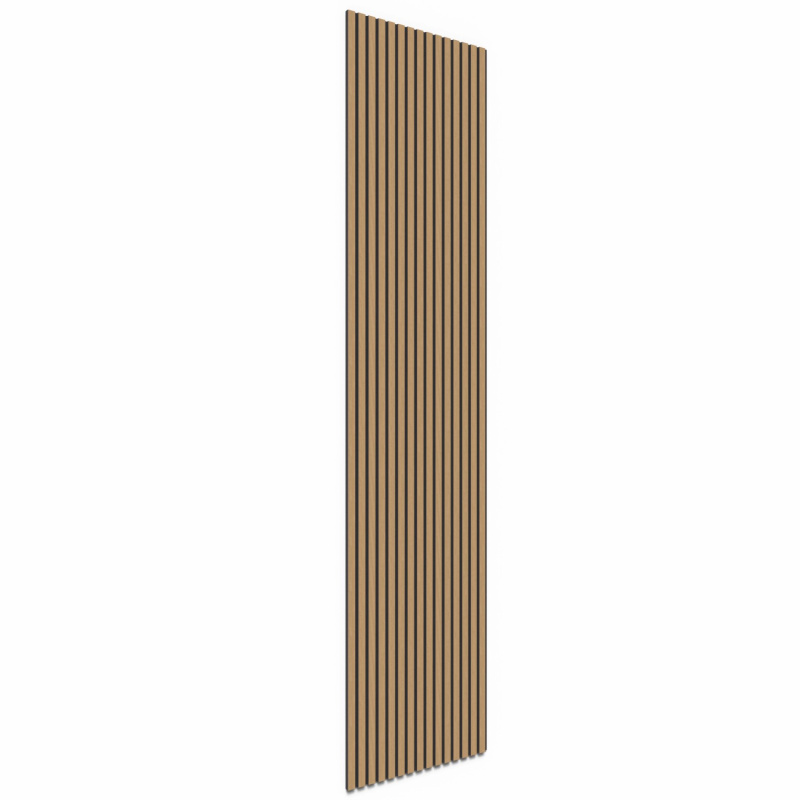 Denpanels Akustický panel WOOD Dub černá MDF černá plsť 240 x 60 x 2 cm
