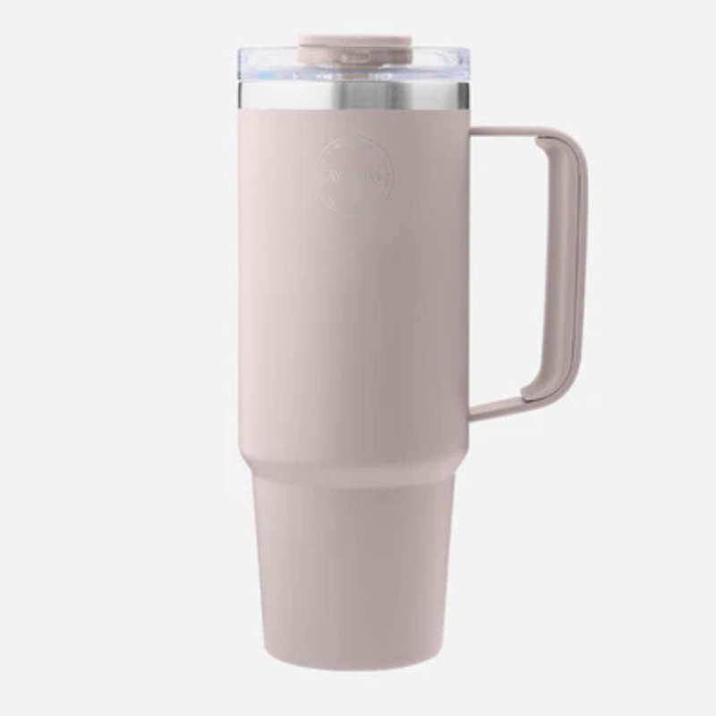 AYA&IDA Termo hrnek s brčkem 885 ml - Soft Rose