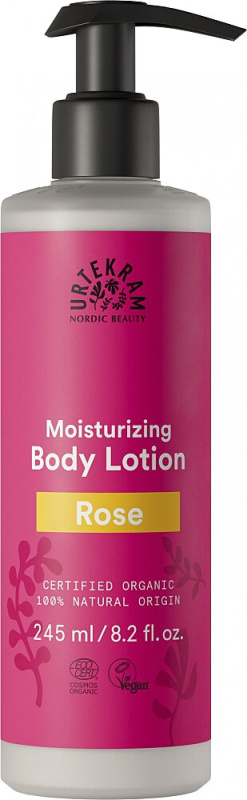 URTEKRAM Rozmazlující růžové tělové mléko BIO 245 ml