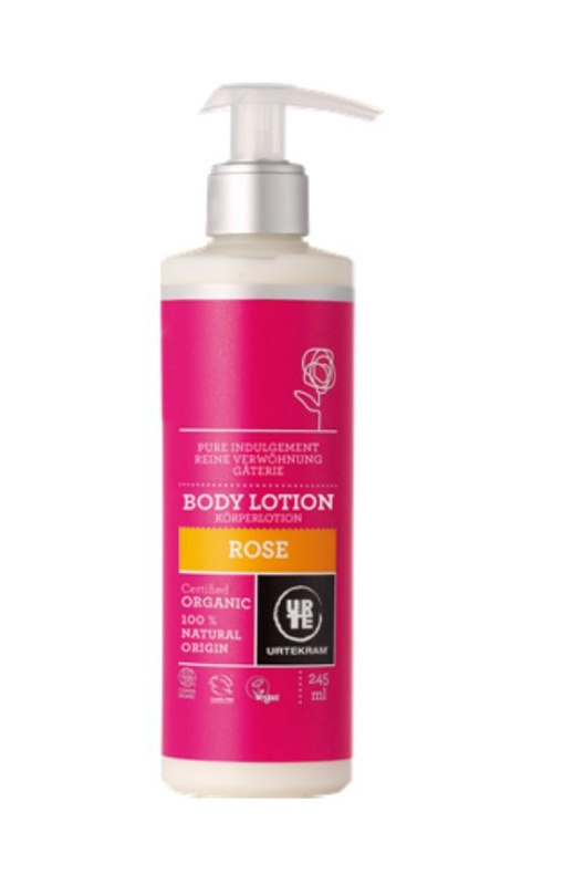 URTEKRAM Rozmazlující růžové tělové mléko BIO 245 ml