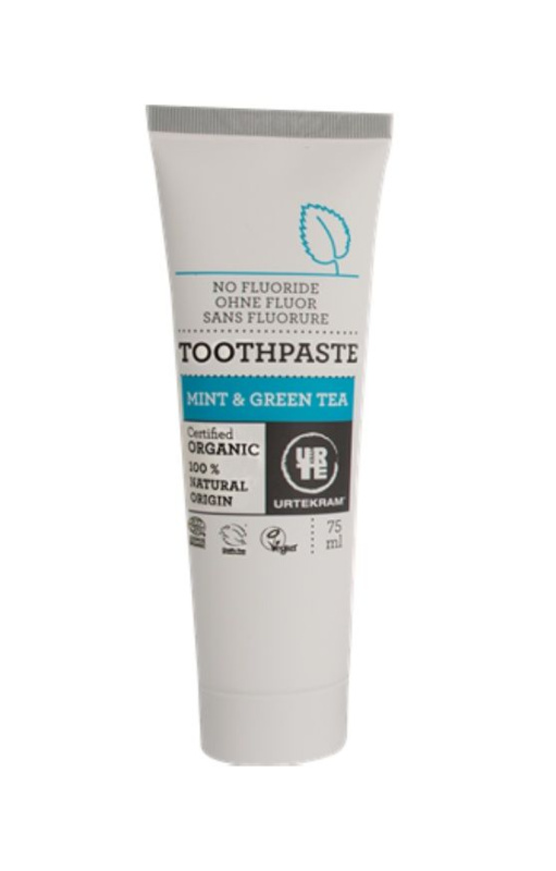 URTEKRAM BIO Zubní pasta zelený čaj a máta 75 ml