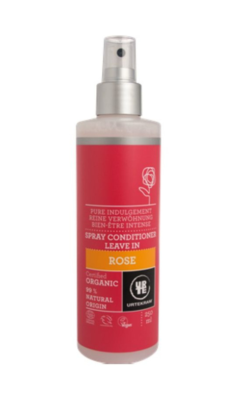 URTEKRAM BIO Rozmazlující růžový kondicionér ve spreji 250 ml