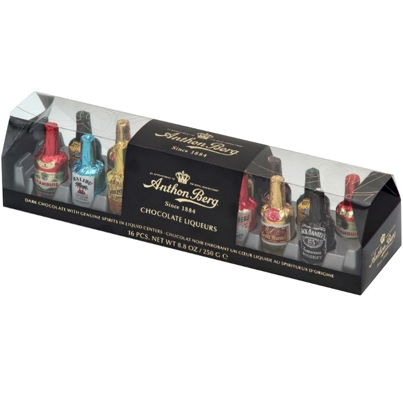 Alkoholové lahvičky z čokolády v dárkovém balení