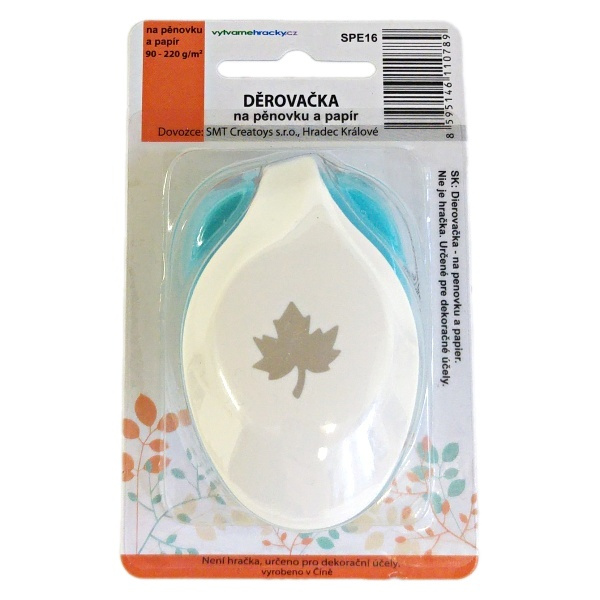 Raznice na papír a pěnovku javorový list 1,6cm