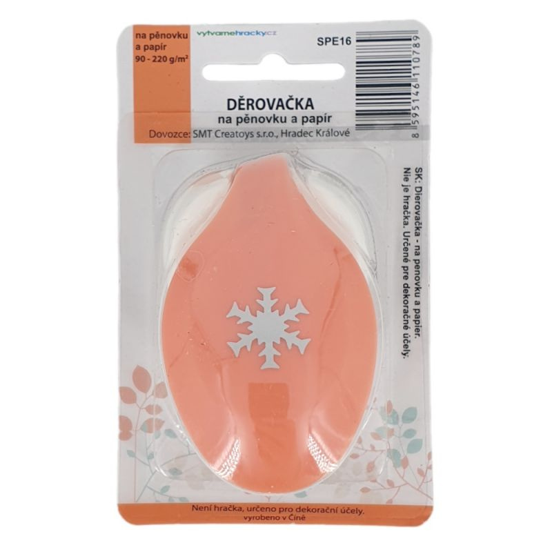 Raznice na papír a pěnovku vločka hranatá 1,6cm