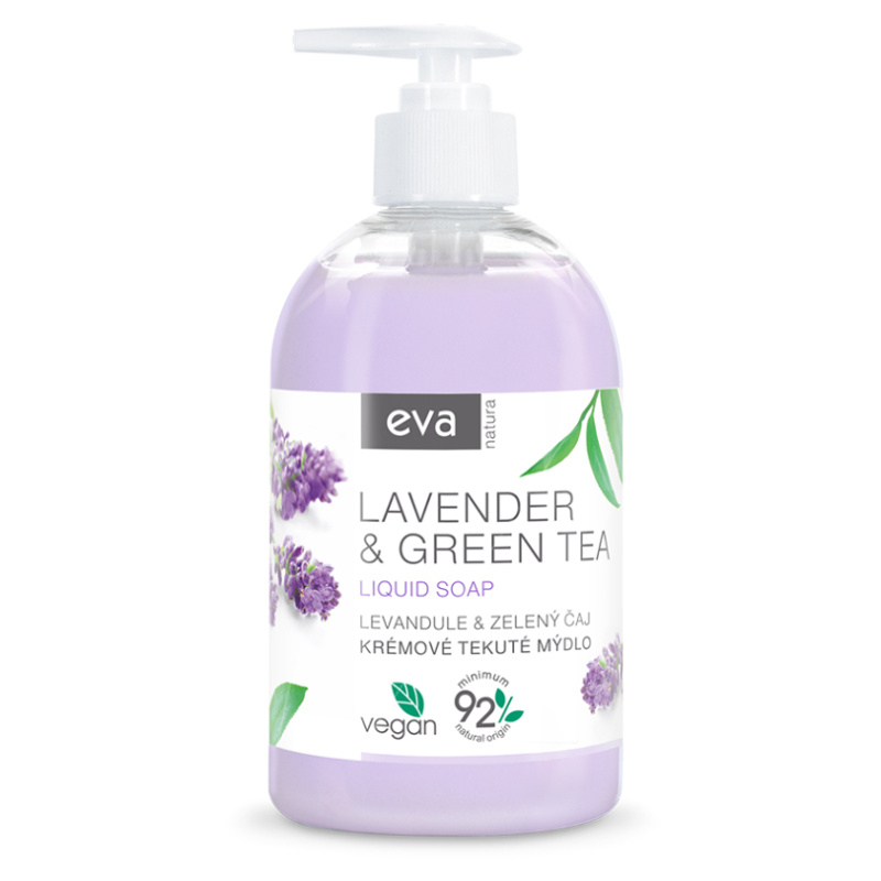 Eva Natura Lavender & Green Tea krémové tekuté mýdlo na ruce 500 ml