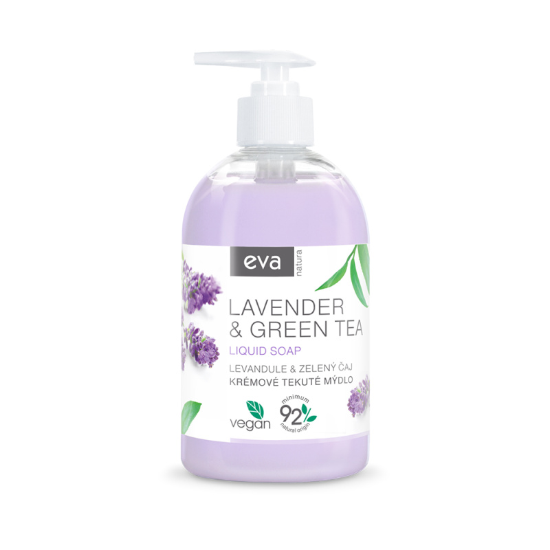 Eva Natura Lavender & Green Tea krémové tekuté mýdlo na ruce 500 ml