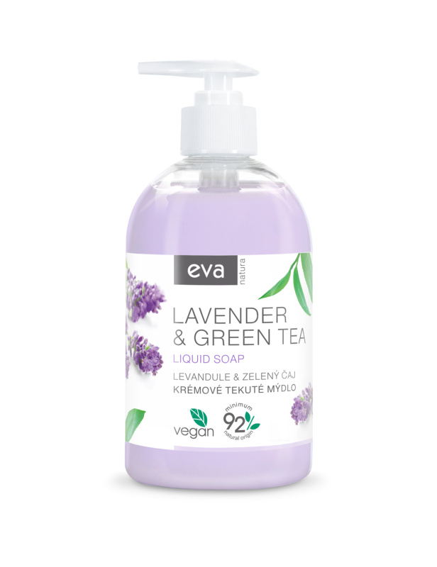 Eva Natura Lavender & Green Tea krémové tekuté mýdlo na ruce 500 ml