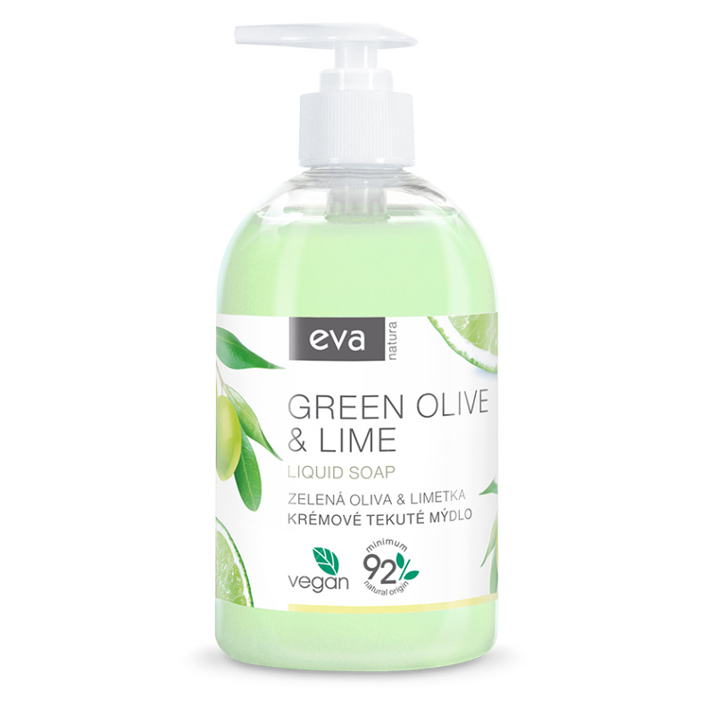 Eva Natura Green olive & Lime krémové tekuté mýdlo na ruce 500 ml