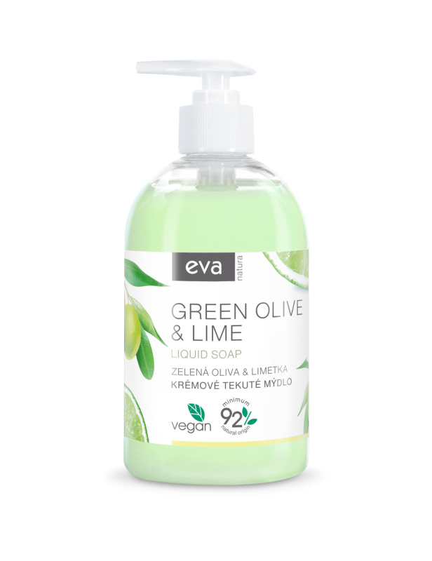 Eva Natura Green olive & Lime krémové tekuté mýdlo na ruce 500 ml