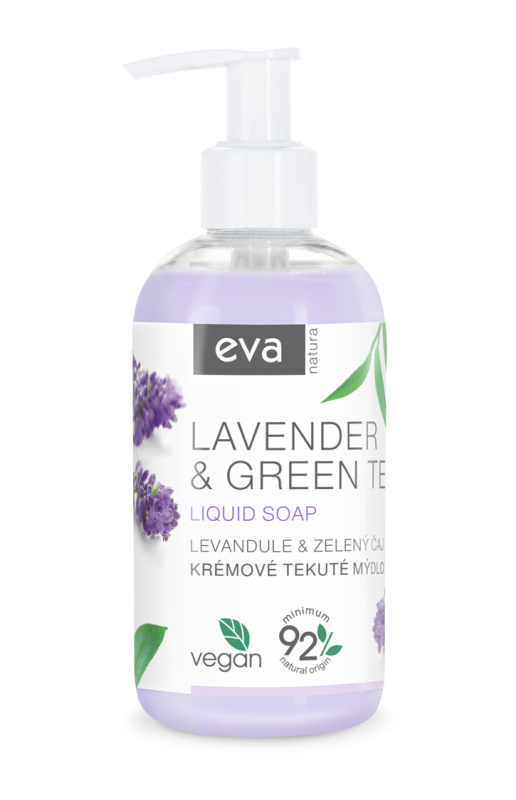 EVA NATURA Krémové tekuté mýdlo Levandule & Zelený čaj 250 ml