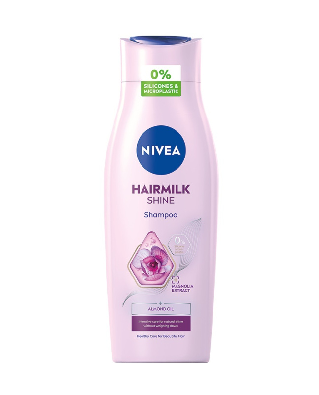 Nivea Hairmilk Natural Shine pečující šampon 400 ml