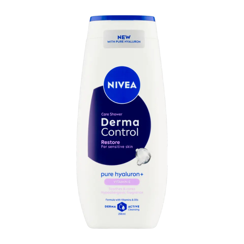 NIVEA Derma Control Restore hydratační sprchový gel s kyselinou hyaluronovou 250 ml