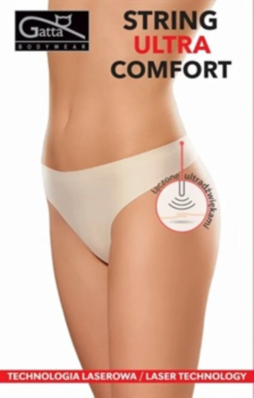 Dámská tanga ULTRA COMFORT - GATTA BODYWEAR béžová XS