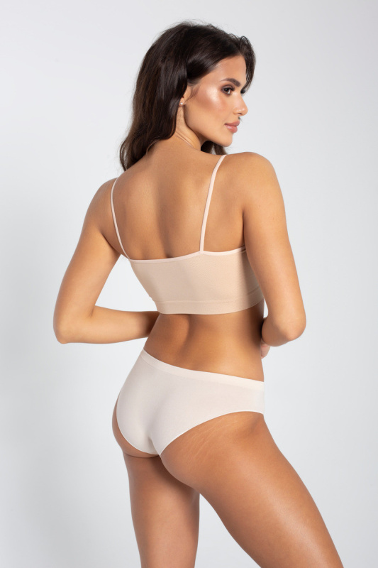 Dámské kalhotky SEAMLESS COTTON HIPSTERS PANTIES světlý nahý M