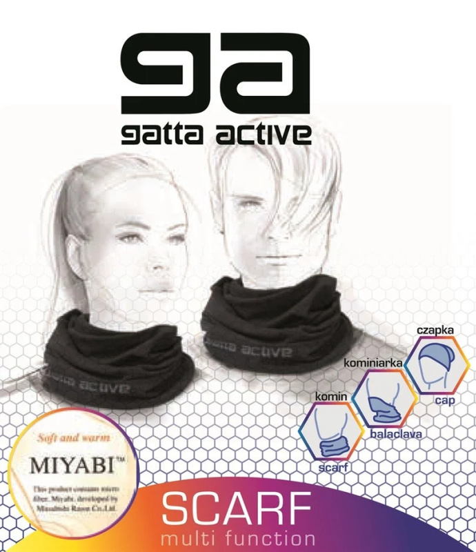 Kukla/šála GA SCARF MIYABI 01 šedá melanž UNI