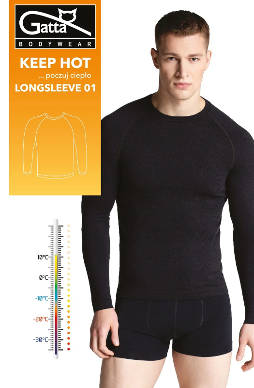 Pánský nátělník Gatta 43027 Keep Hot Longsleeve Men M-2XL černá M
