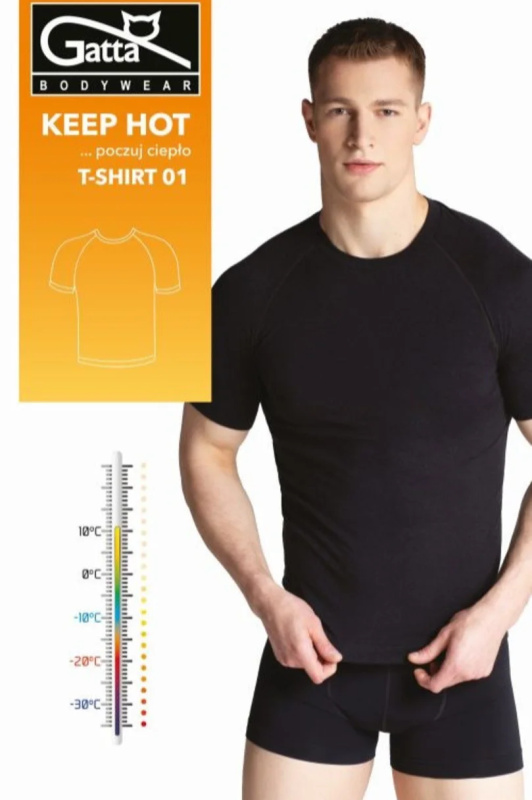 Pánský nátělník T-SHIRT MEN 01 KEEP HOT černá XXL